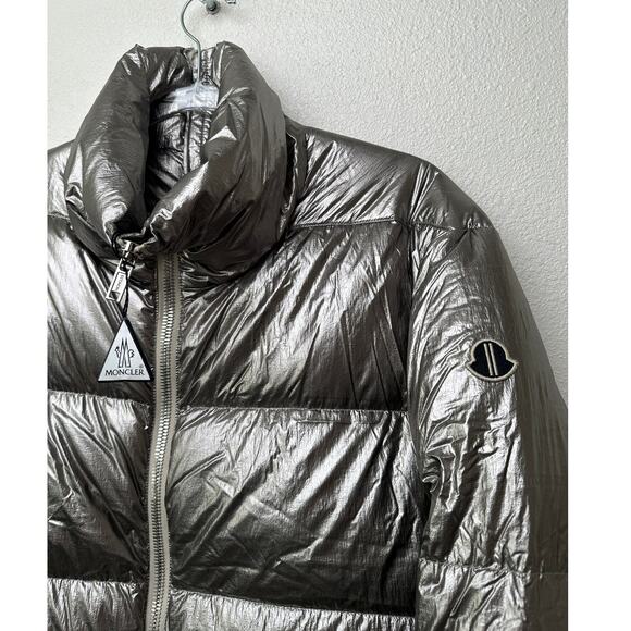 NWT Moncler x Rick Owens Cyclopic Down Puffer Jacket Silver Women Size 1 - Picture 3 of 16